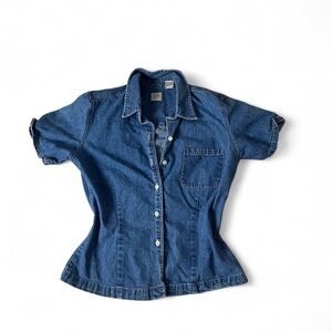 GAP Blue Denim Button Down Shirt